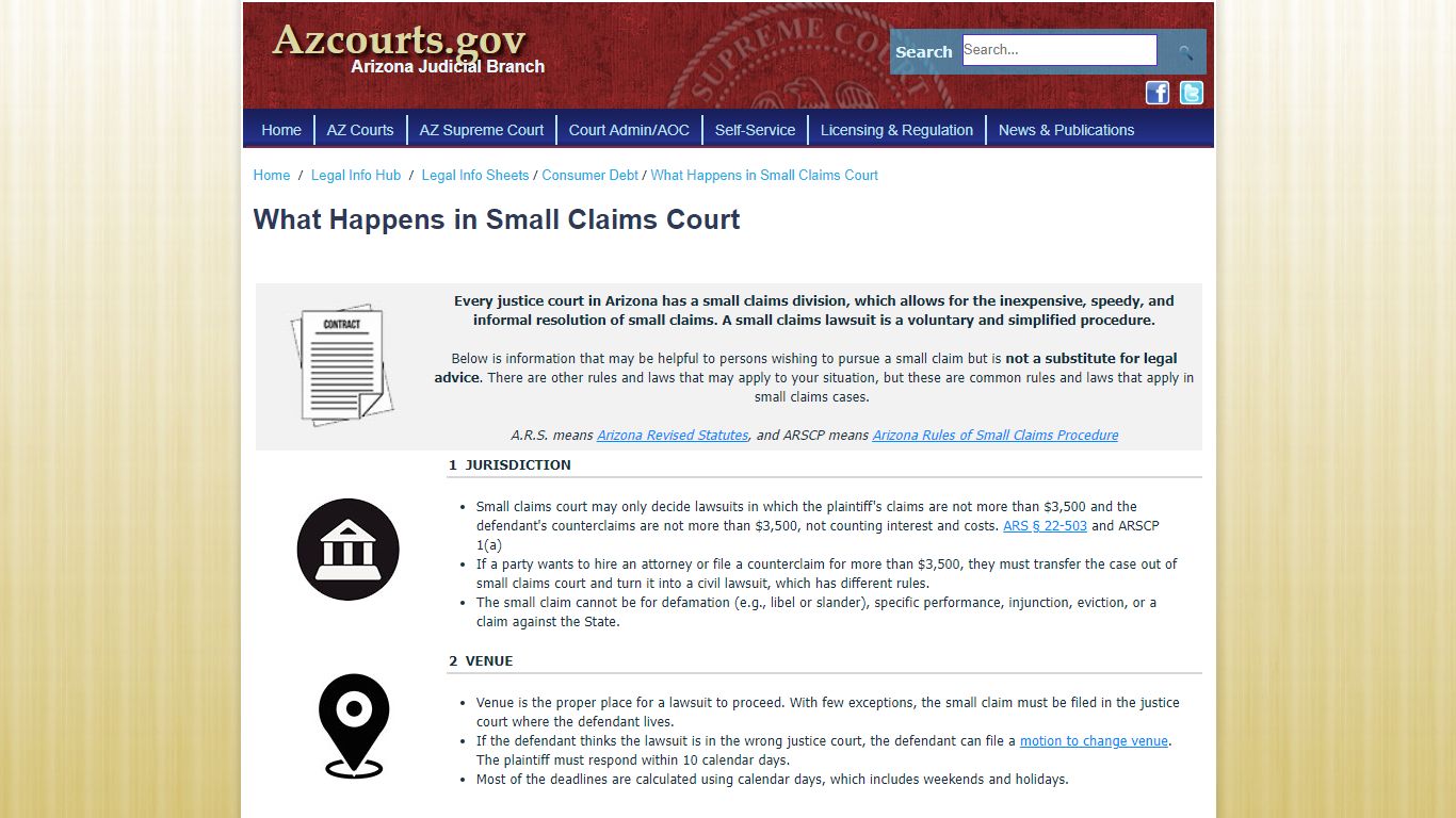 What Happens in Small Claims Court - azcourts.gov