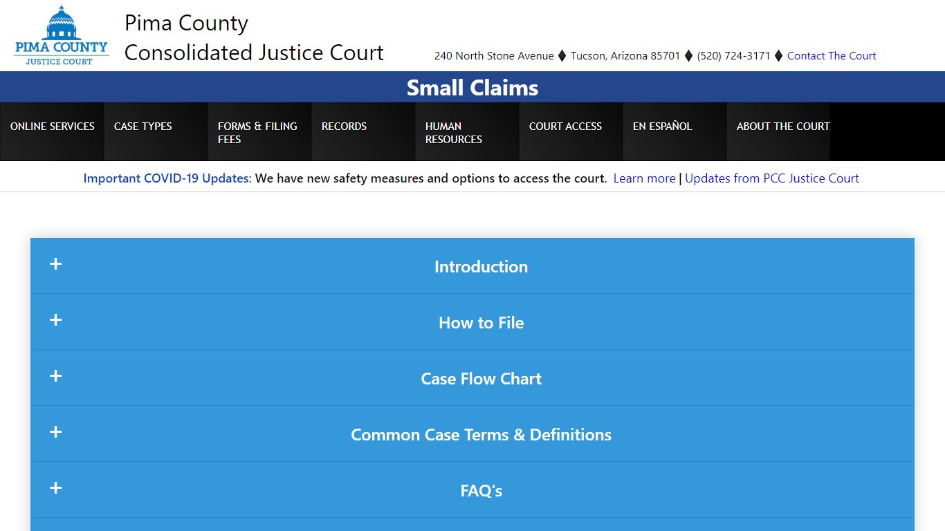 Small Claims - Pima County Courthouse